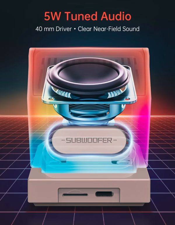 Divoom MiniToo-altavoz Retro con Bluetooth