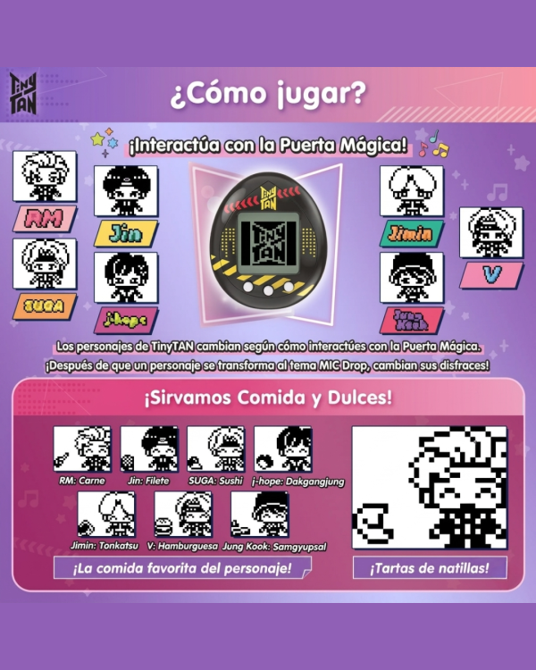 Tamagotchi Nano x BTS TinyTAN Hugmy Tamagotchi Suga