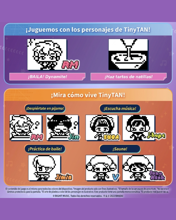 Tamagotchi Nano x BTS TinyTAN Hugmy Tamagotchi Suga